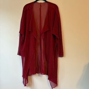 Sheer Burgundy Shimmer Cape